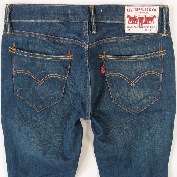 Mens Levis 519 SLIM Skinny Stretch Blue Jeans W30 L32