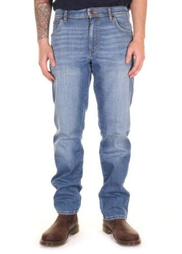 Wrangler Texas Stretch Regular Fit Mens Jeans - Worn Broke